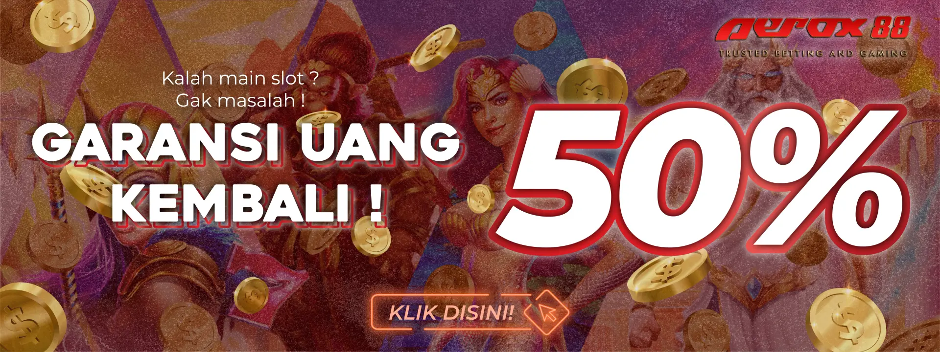 BONUS CASHBACK 50%